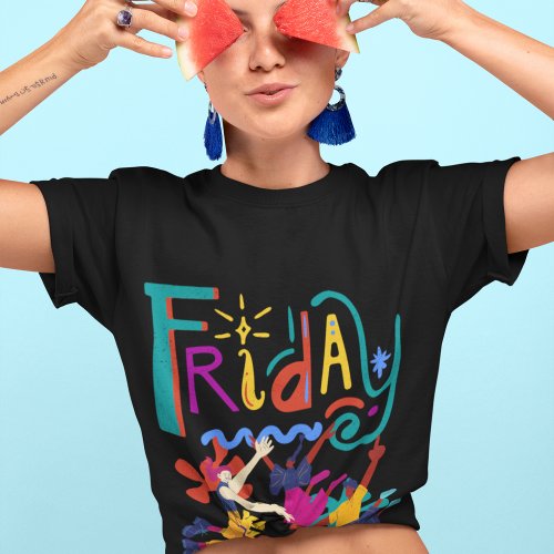 Thank God Its Friday  Funny Colorful Friday Meme T_Shirt