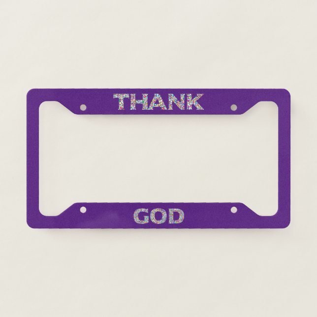 Thank God License Plate Frame (Front)