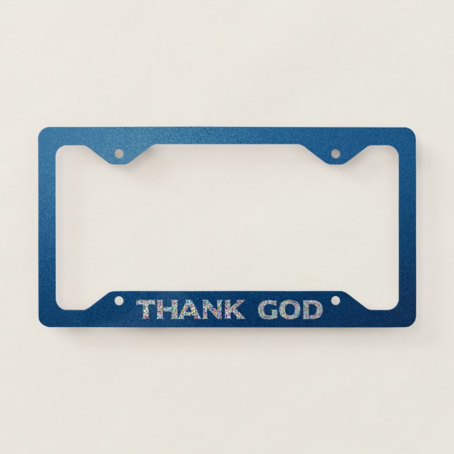 Thank God License Plate Frame (Front)