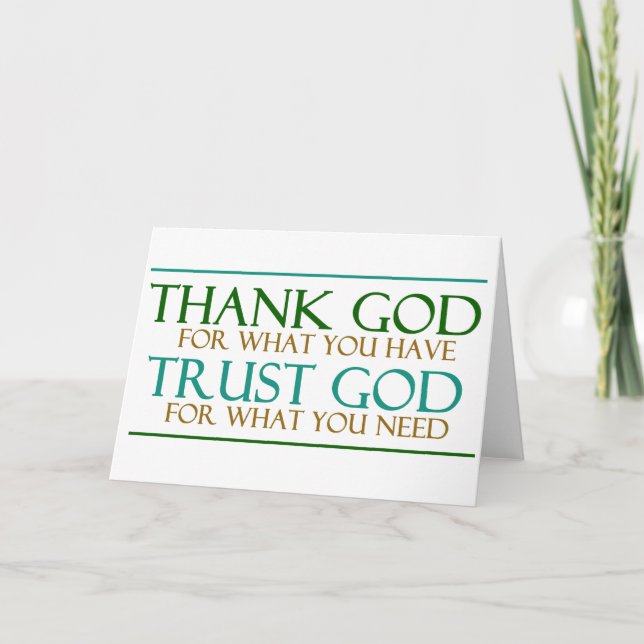Thank God Trust God You Card (Front)