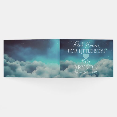 Thank Heaven for Little Boys Clouds  Starry Sky Guest Book