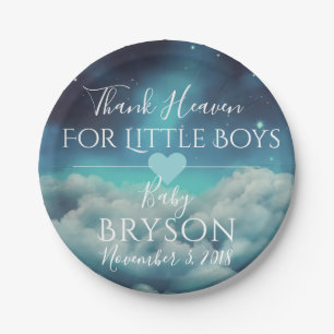 Thank Heaven for Little Boys  Clouds & Starry Sky Paper Plates