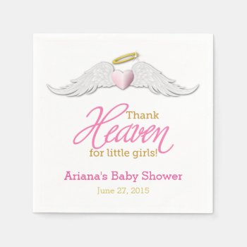 Thank Heaven For Little Girls Baby Shower Napkins by AnnounceIt at Zazzle