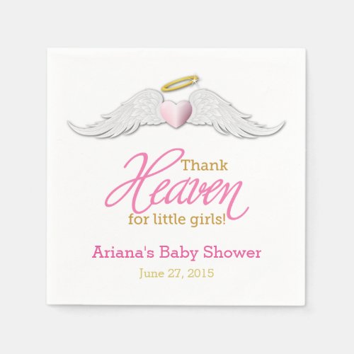 Thank Heaven for Little Girls Baby Shower Napkins