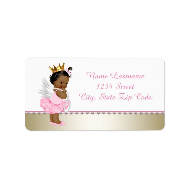 Thank Heaven for Little Girls Ethnic Angel Label (Front)