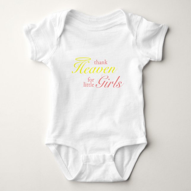 Thank Heaven For Little Girls T-Shirt Baby Bodysuit (Front)