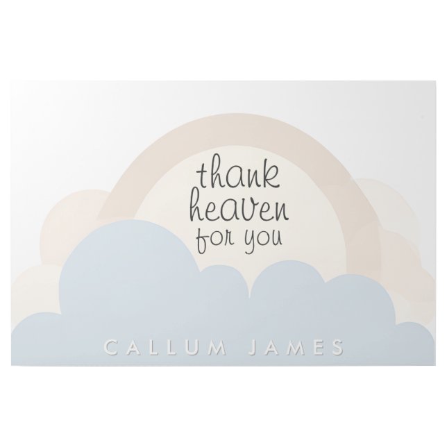 Thank Heaven for You | Neutral and Blue Clouds Gallery Wrap (Front)