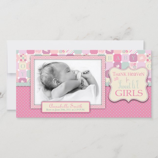 Thank Heaven Girl Photo Card (Front)