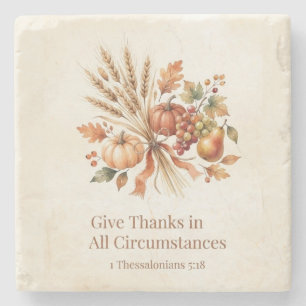Thank In All Circumstances Stone Coaster