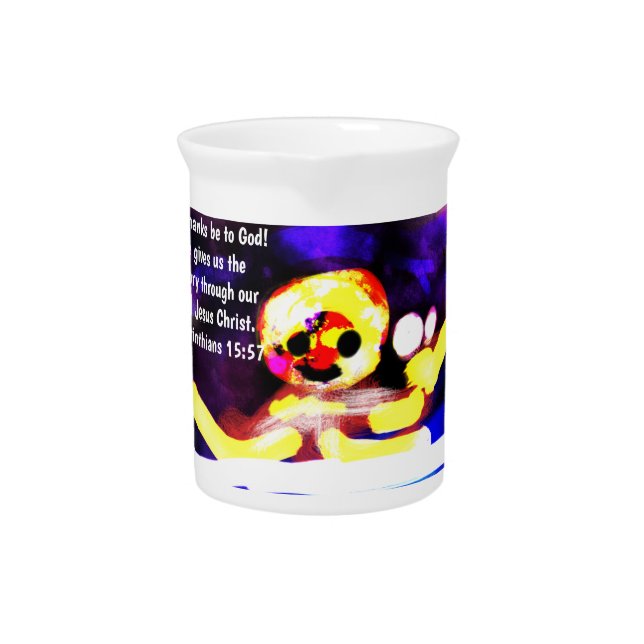 thank jesus  beverage pitcher (Front)