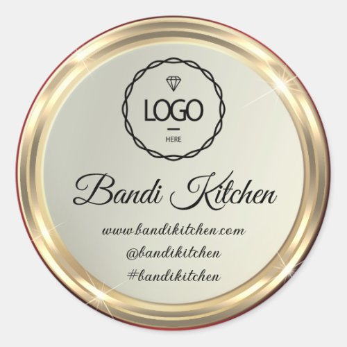 Thank Logo Kitchen Cooking Chef Online Shop  Classic Round Sticker