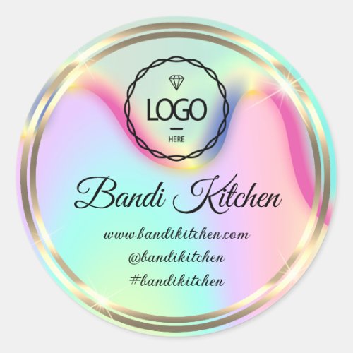Thank Logo Kitchen Cooking Chef Online Shop Framed Classic Round Sticker