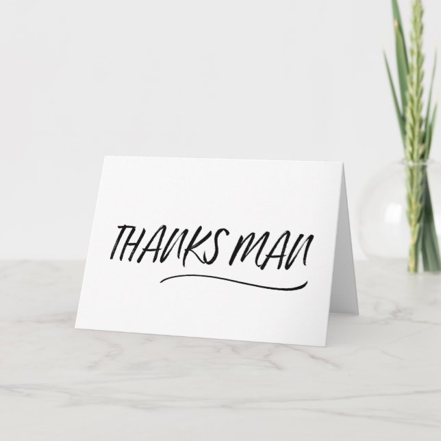 Thank Man Wedding Thank You Card (Front)