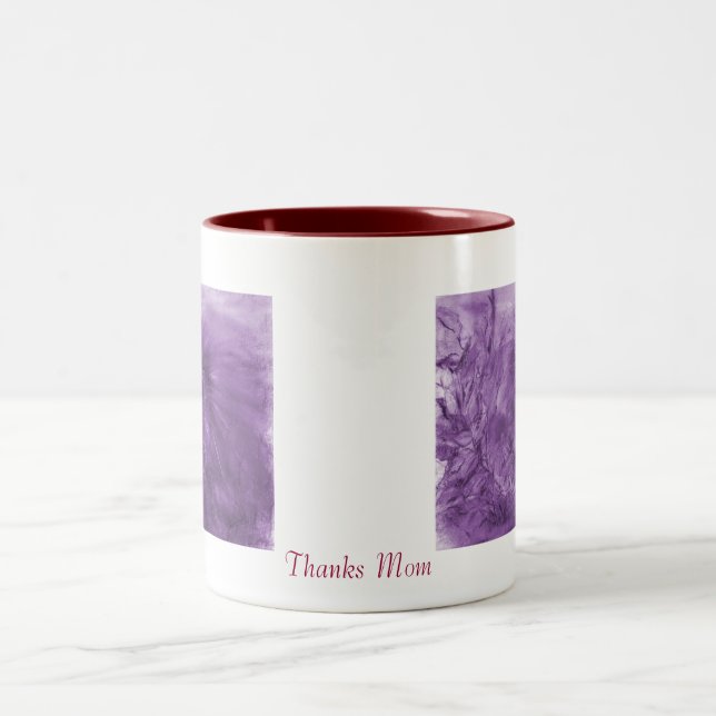 Thank Mom Porcupine Purple 15 oz mug (Center)