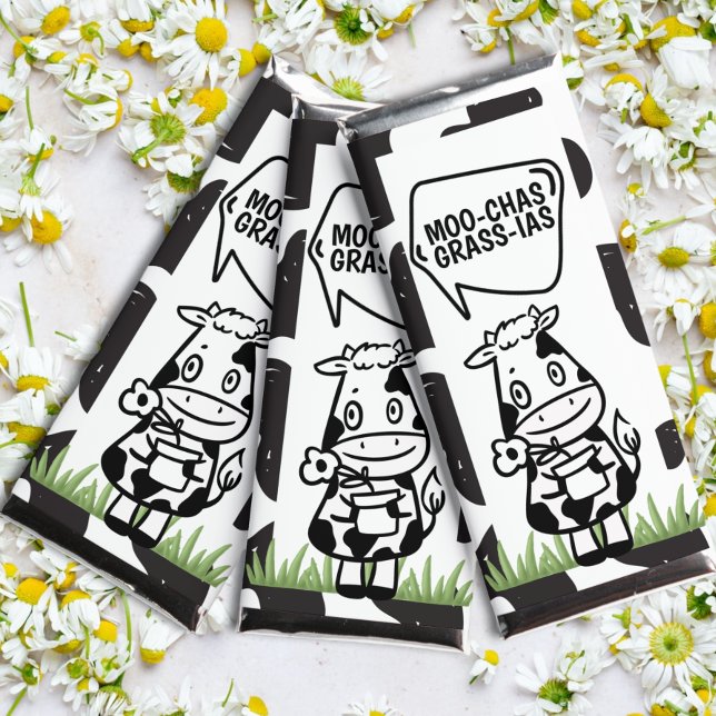 Thank Moo Cow Themed Thank You Personalized Hershey Bar Favors (Creator Uploaded)