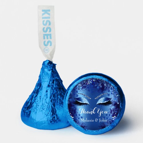 Thank Name Floral Drip Sweet 16th Bridal Blue  Hersheys Kisses