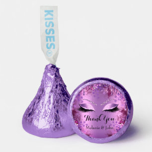 Thank Name Floral Drip Sweet 16th Bridal Purple Hershey®'s Kisses®
