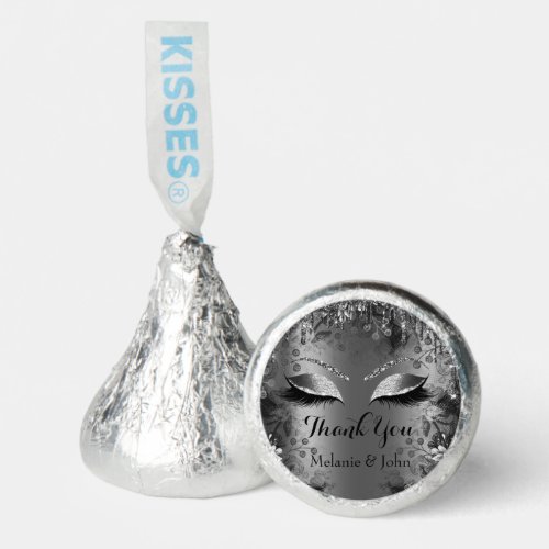 Thank Name Floral Drip Sweet 16th Bridal Silver Hersheys Kisses