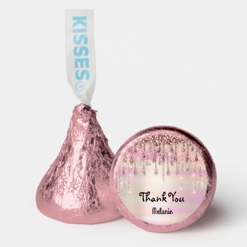 Thank Name Rose Gold Sweet 16th Bridal Royal Hersheys Kisses