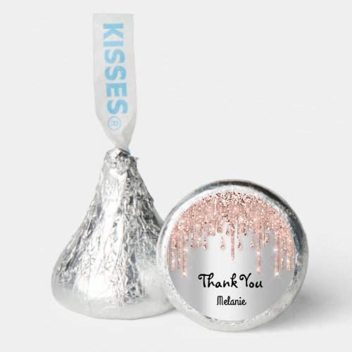 Thank Name Silver Rose Sweet 16th Bridal  Hersheys Kisses