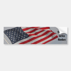 Thank our Service Members Bumper Sticker