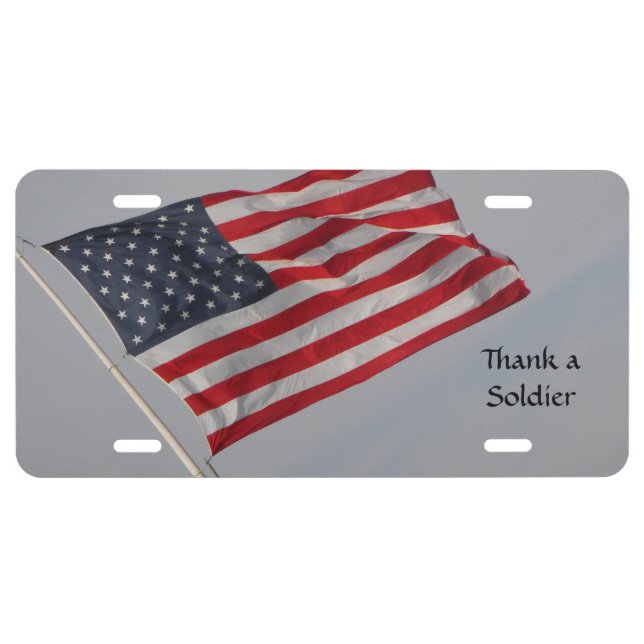Thank our Service Members Licence Plate ~ 4 (Front)