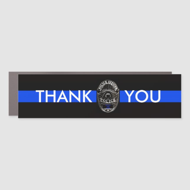 THANK POLICE CAR MAGNET (Front)