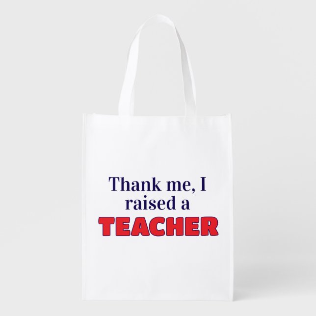 Thank the parent of a teacher grocery bag (Front)