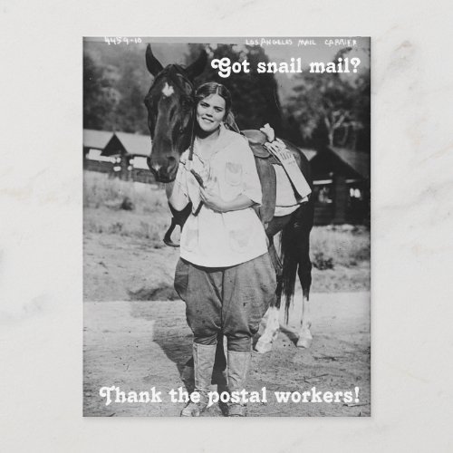 Thank the Postal Workers Postcard