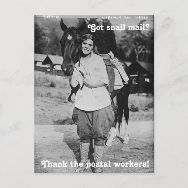 Thank the Postal Workers Postcard (Front)