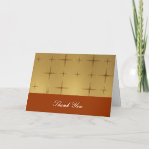 thank the stars brown letterpress thank you card