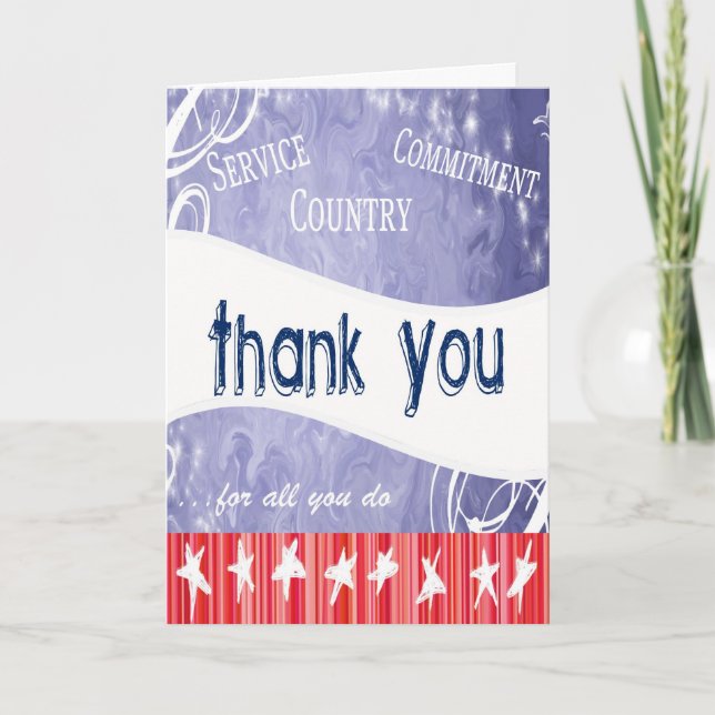 Thank To Our Troops You Card (Front)