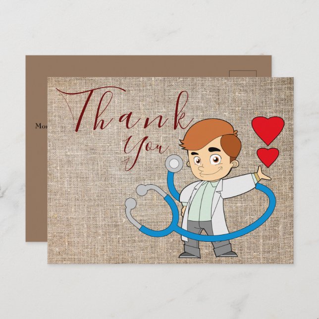 Thank to the doctor Postcard (Front/Back)