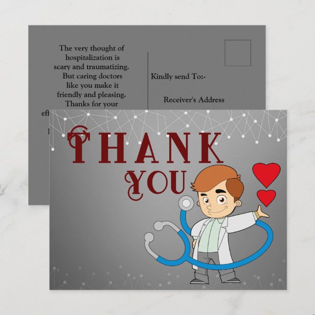 Thank to the doctor Postcard (Front/Back)