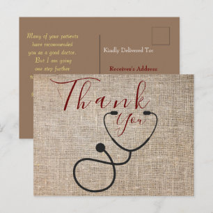 Thank to the doctor Postcard