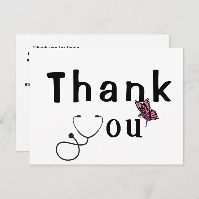 Thank to the doctor Postcard (Front/Back)