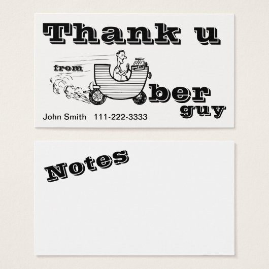 Thank U - from Uber Guy (Front & Back)