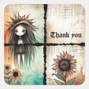 Thank you 1 square sticker