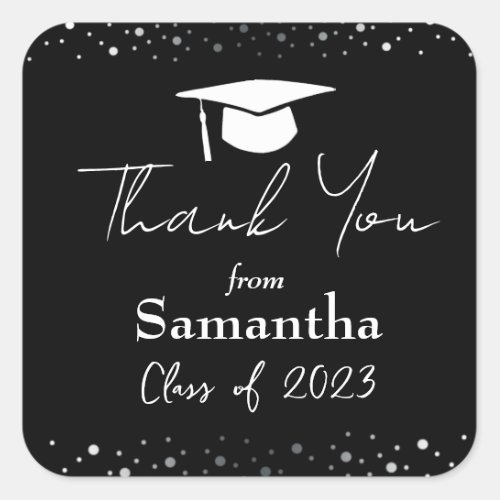 Thank You 2024 Graduation  Square Sticker