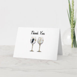 "THANK YOU" 25 WEDDING ANNIVERSARY LETTERPRESS THANK YOU CARD