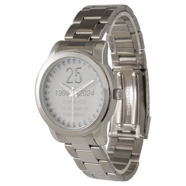 Thank You 25th Anniversary Employee Work Watch (Angled)