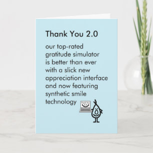 Thank You 2.0 - a funny thank you poem Card