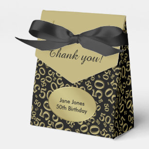 50th birthday favor boxes