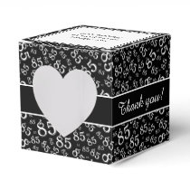 "Thank you" 85 Party Black Random Number Pattern Favor Boxes