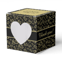 "Thank you" 85 Party Gold Random Number Pattern Favor Boxes