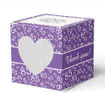 "Thank you" 85 Party Purple Random Number Pattern Favor Boxes