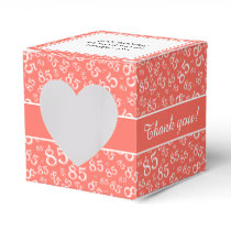 "Thank you" 85th Party Coral Random Number Pattern Favor Boxes