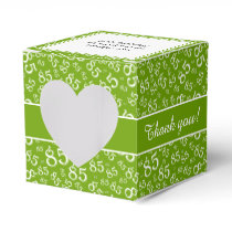 "Thank you" 85th Party Green Random Number Pattern Favor Boxes