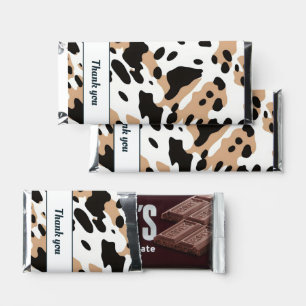 Thank you 99 Animal print Hershey Bar Favors