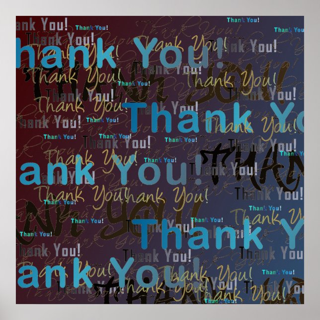 Thank YOU! A Big Poster of Many Thanks! (Front)